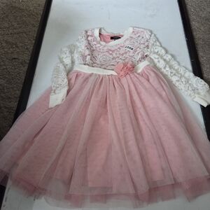 Elegant Pink Lace Kids Formal Dress
